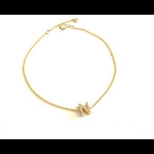 14kt Gold Diamond Initial Bracelet